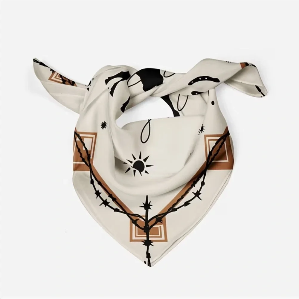 🤠 Rodeo Longhorn Western Barbed Wire Cowboy Bandana/Scarf